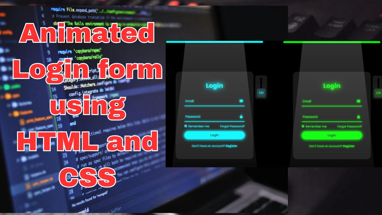Animated Login Form using html and css