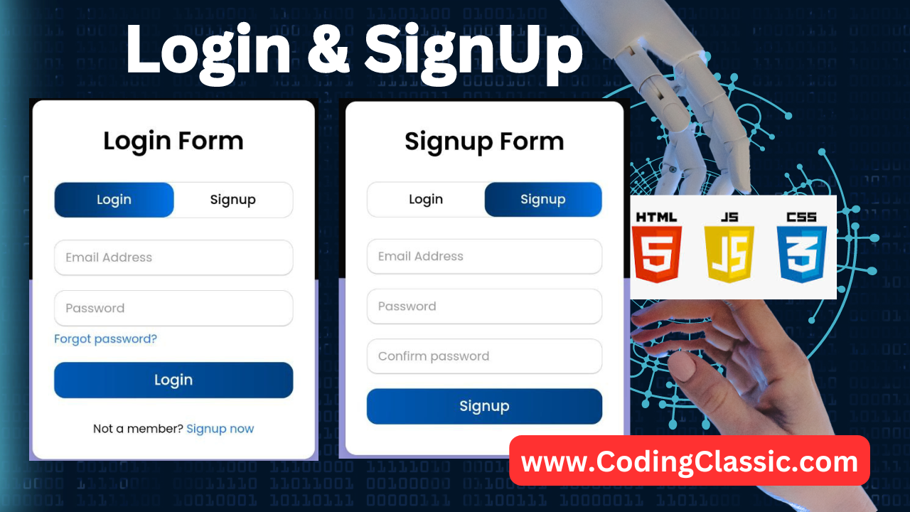 How to Create a  Login and Signup Form from Scratch: A Beginner’s Guide