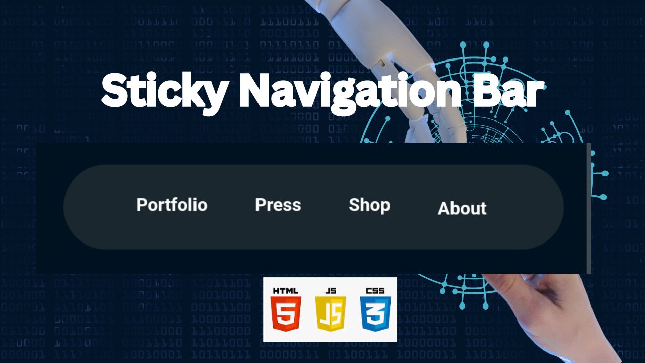 How to Create a Fixed Navigation Bar using HTML, CSS, And JavaScript