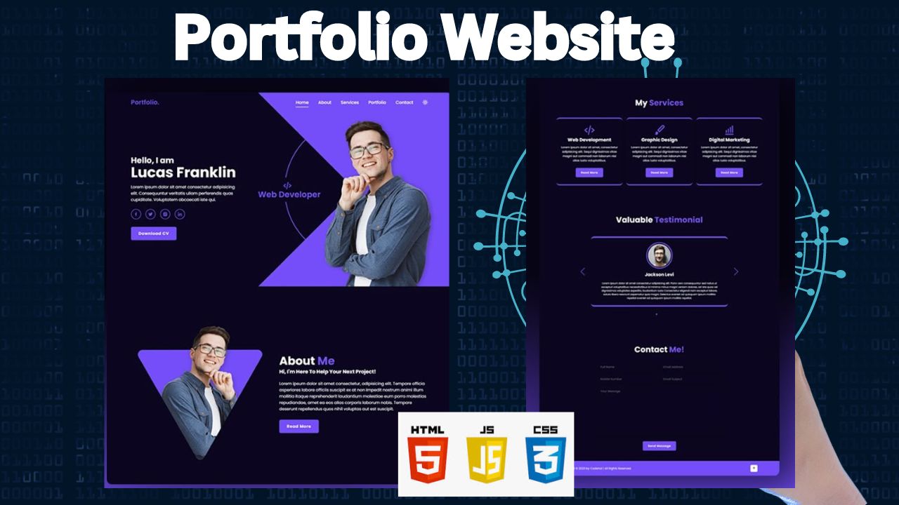 How to Create a Personal Portfolio Website Using HTML CSS & JavaScript