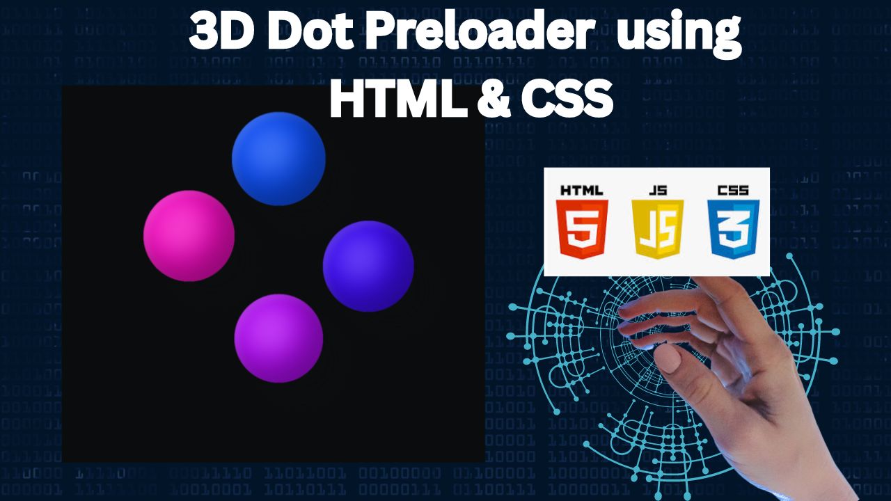 How to Create 3D Dot Preloader using HTML & CSS