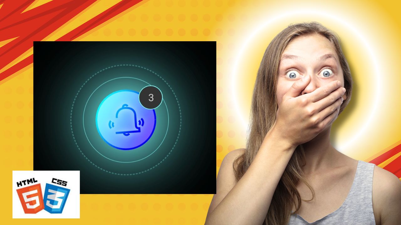 How to Create  Notification Button using HTML and CSS